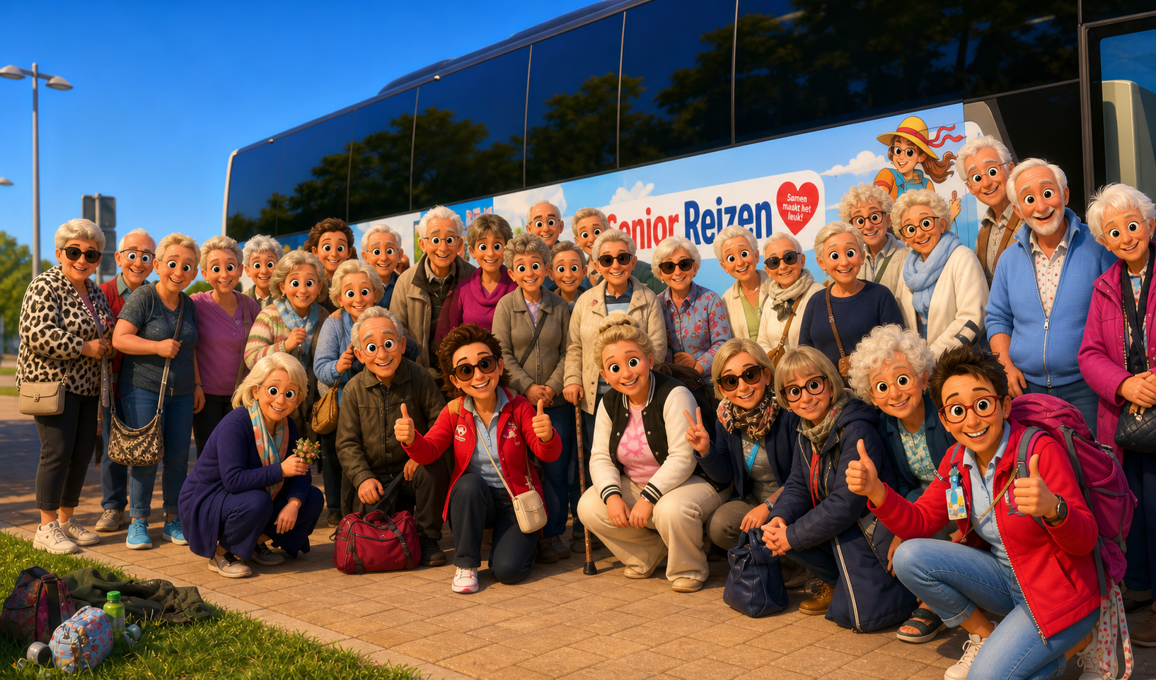 Met de bus mee..